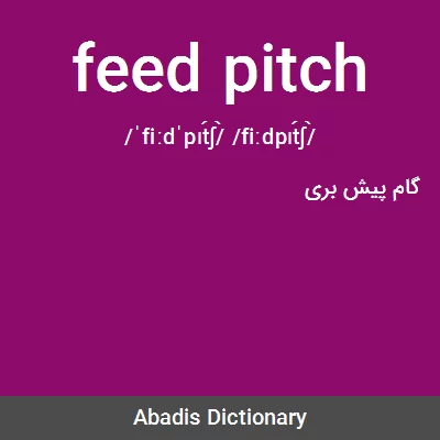 معنی feed pitch
